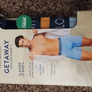 Fruit of the Loom Men's Boxer Briefs - Blue, Black, Orange